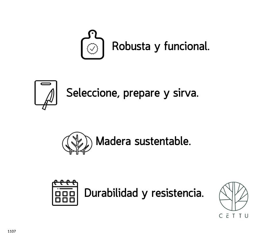 Tabla Terracota. Pique, corte y sirva. ¡Robusta y estable!