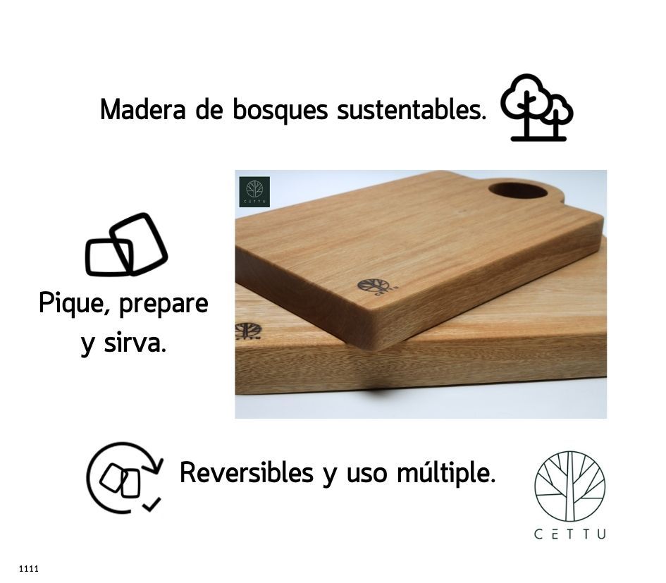 Tabla Basalto, set de 2 tablas. ¡Destacadas por sus vetas y estilo único!