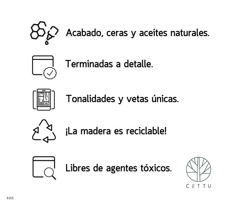 Tabla Basalto, set de 2 tablas. ¡Destacadas por sus vetas y estilo único!