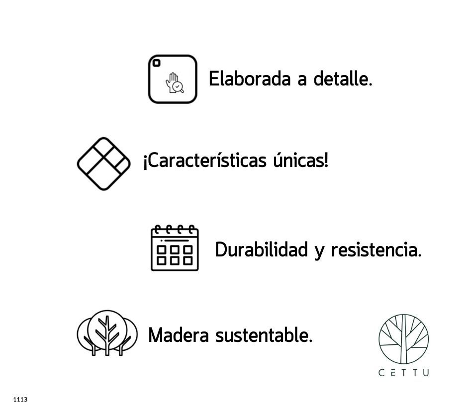 Ideal para picar, cortar, preparar y servir. Tabla Secuoya.