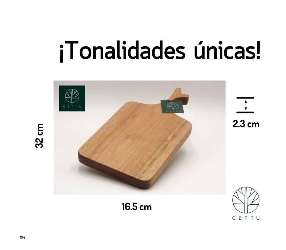 Ideal para picar, cortar, preparar y servir. Tabla Secuoya.