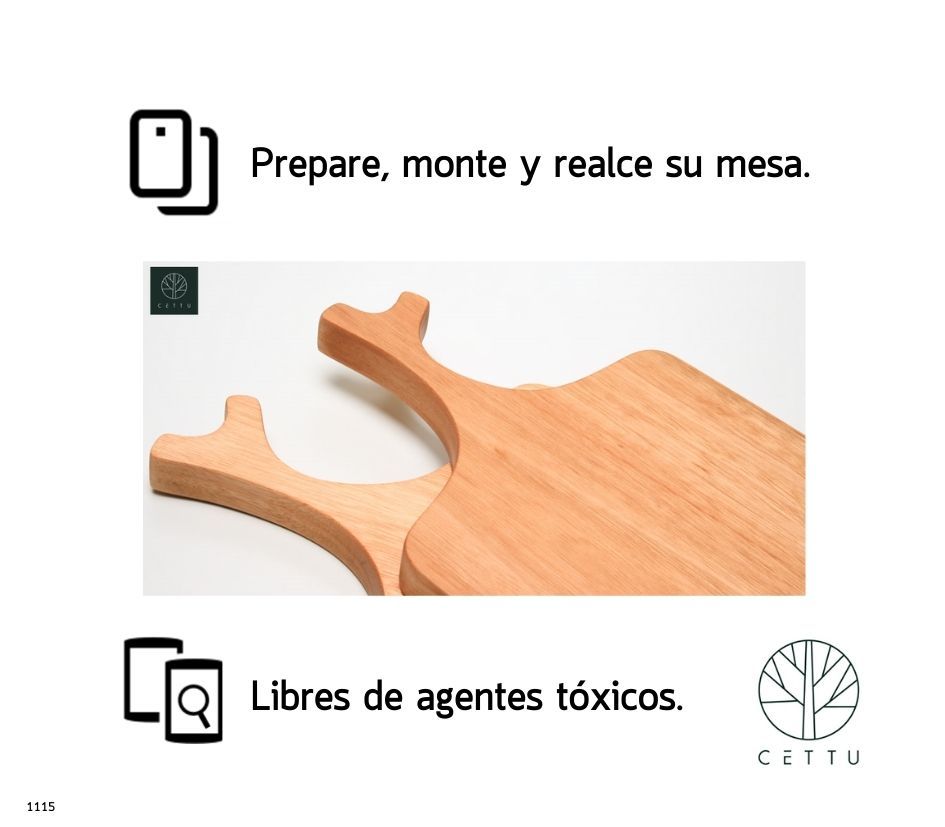 Ideales para picar, cortar, preparar y servir. Secuoya, set de 2 tablas.