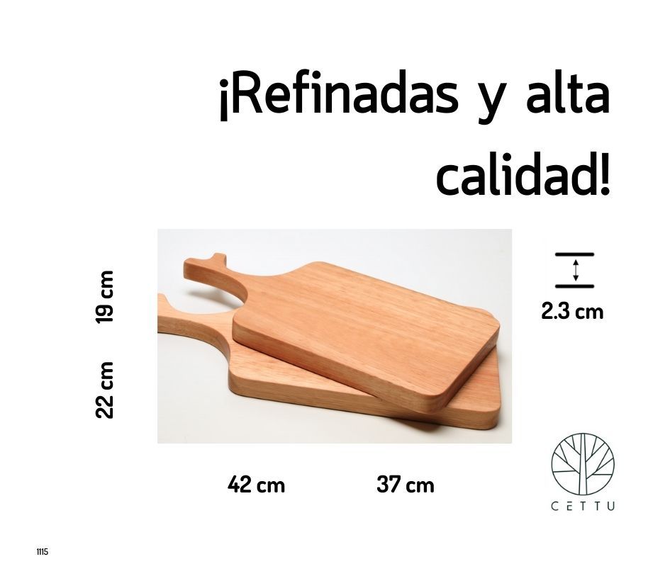 Ideales para picar, cortar, preparar y servir. Secuoya, set de 2 tablas.