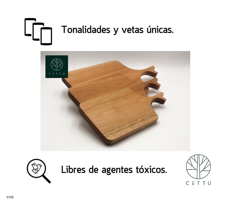 Ideales para picar, cortar, preparar y servir. Tabla Secuoya, set de 3 tablas.