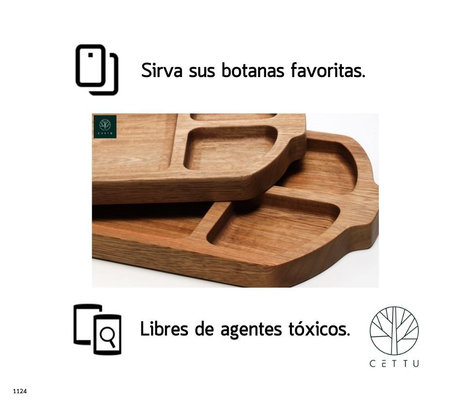 Set de 2 botaneros Obsidiana. ¡Ideales para sus fiestas y reuniones!