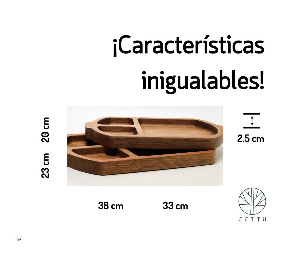 Set de 2 botaneros Obsidiana. ¡Ideales para sus fiestas y reuniones!