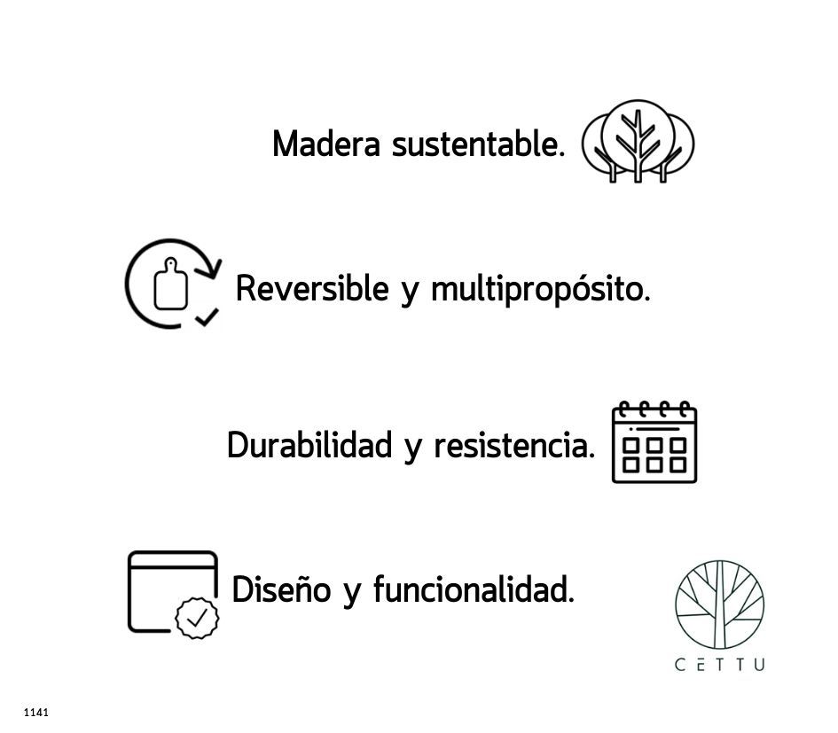 Tabla Diseño Fireto. ¡Cálida, robusta y durable!