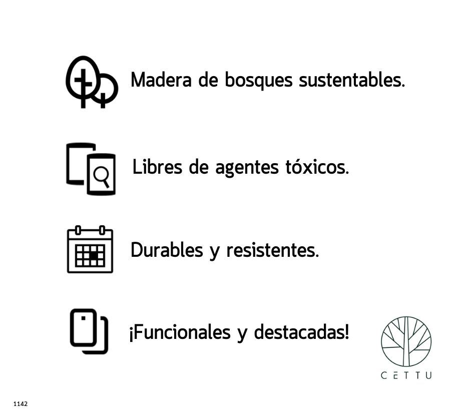 Set de 2 tablas Diseño Fireto. ¡Cálidas, robustas y durables!