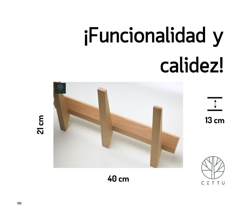 Perchero de pared Trefork. Diseño estilizado y funcional.