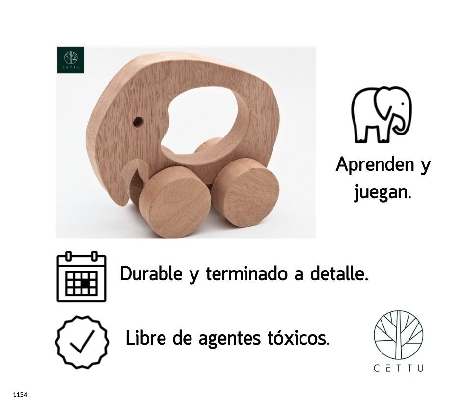 Juguete didáctico Elefante. ¡Desarrolla los sentidos!