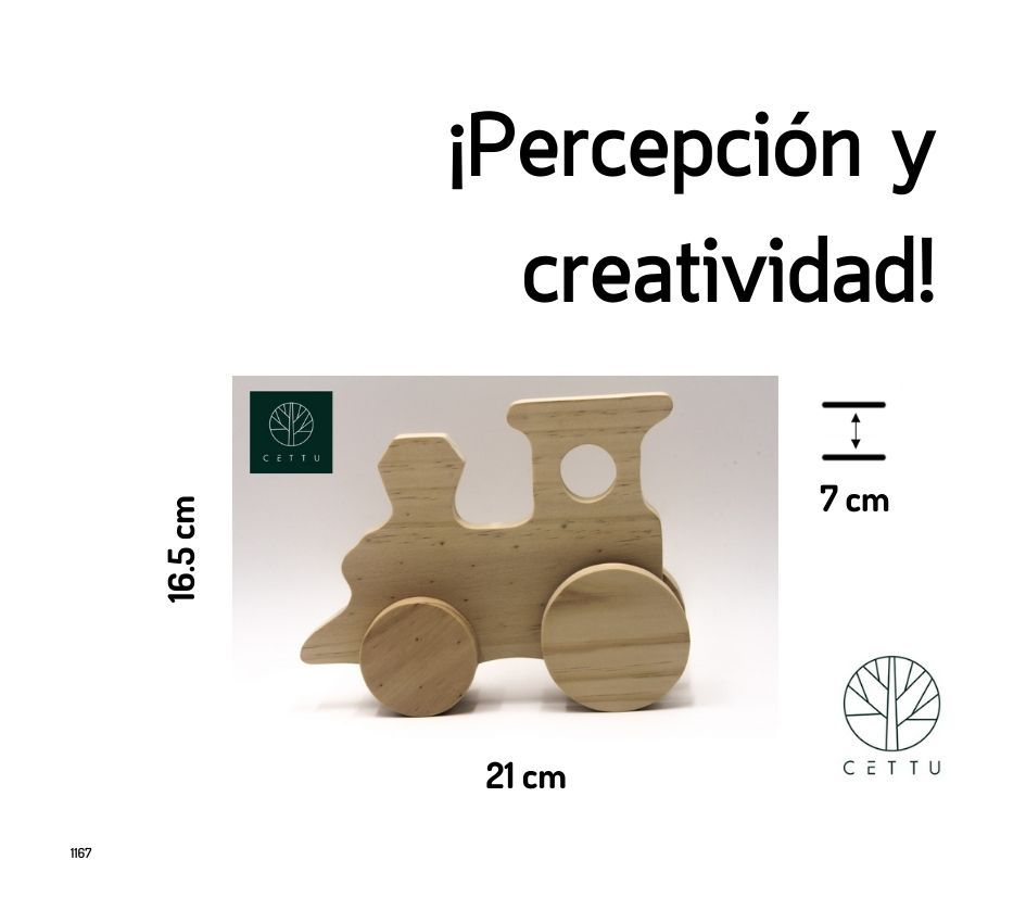 Locomotora, juguete didáctico. ¡Desarrollo motriz!