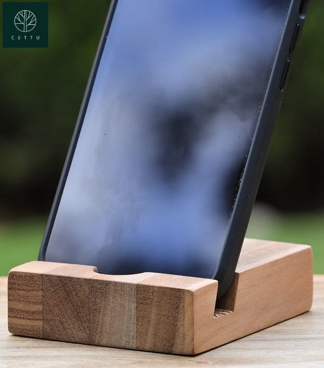 Juego de 2 bases para celular. ¡Elaborados en fina madera!