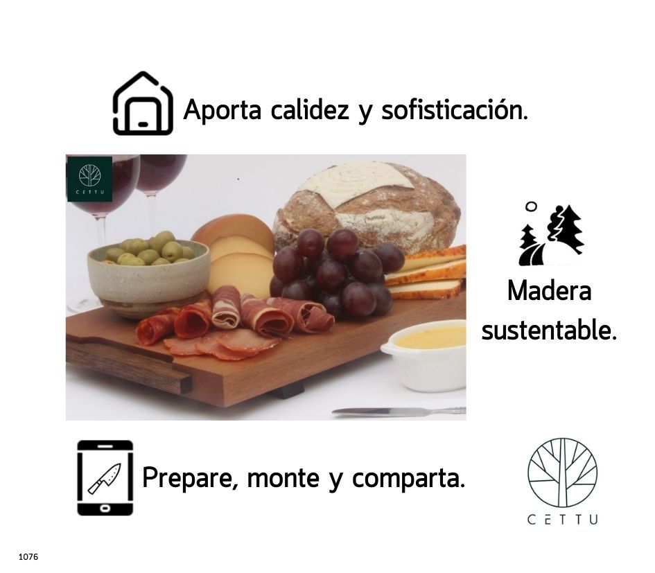 Tabla Eben. ¡Prepare, sirva y haga resaltar su mesa!