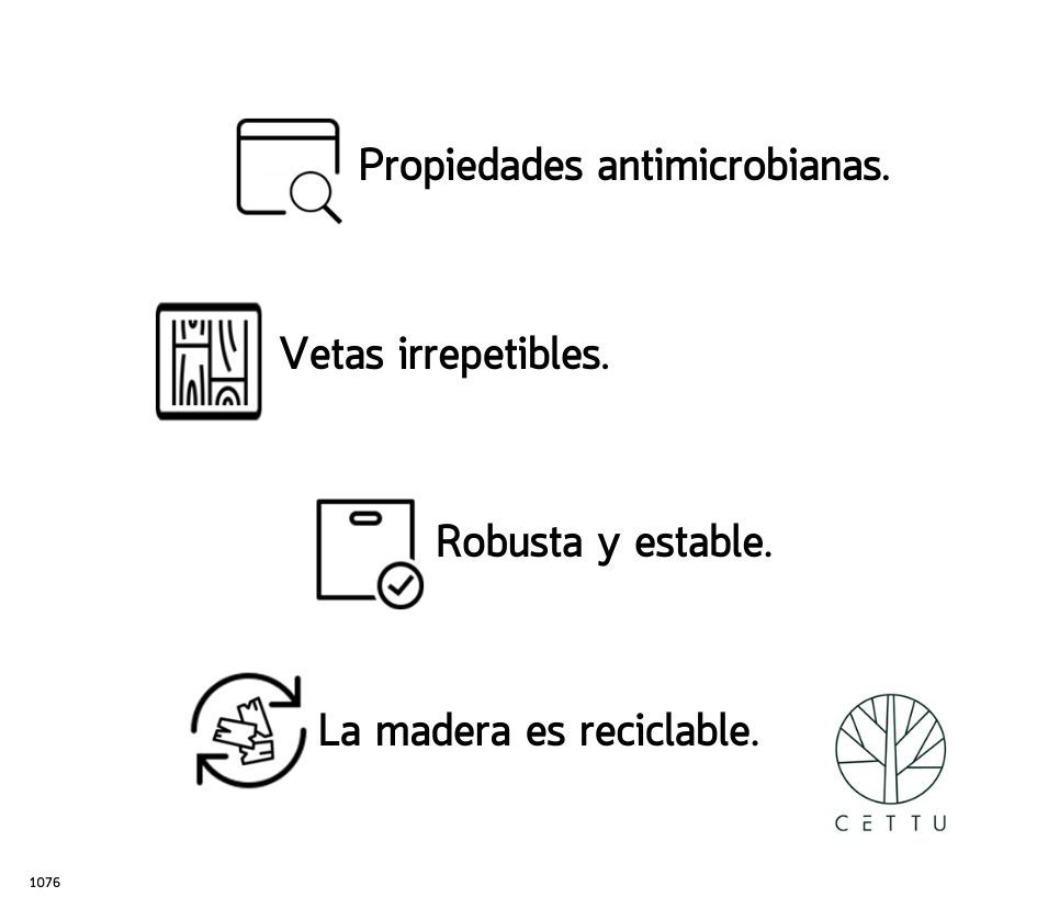 Tabla Eben. ¡Prepare, sirva y haga resaltar su mesa!