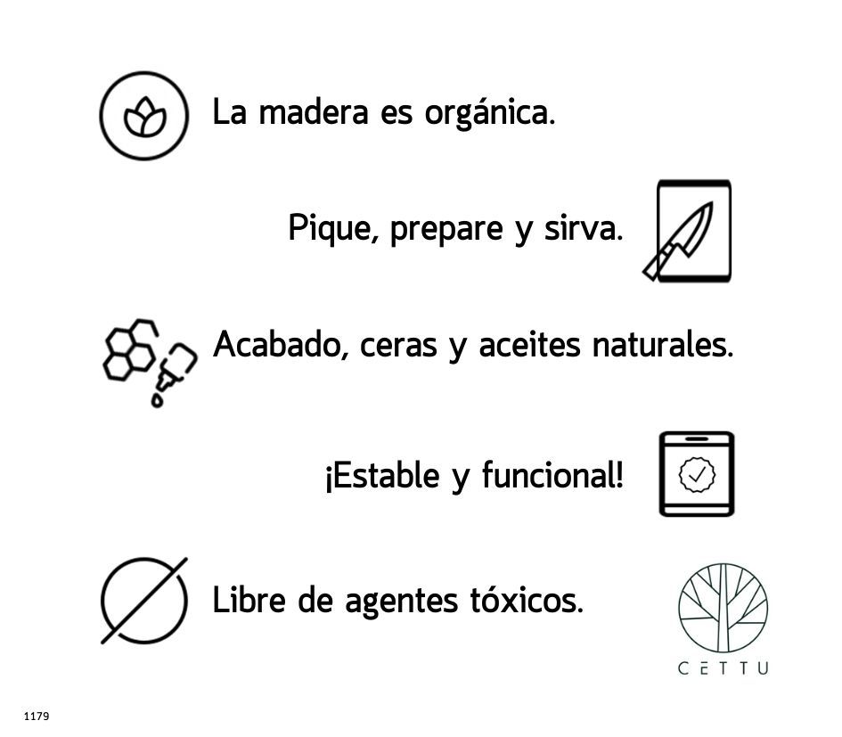 Tabla Carbó. Ideal para picar, cortar y servir.