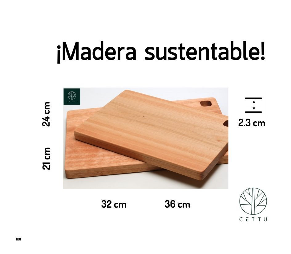 Ideales para picar, cortar y servir. Set de 2 tablas diseño Carbó.