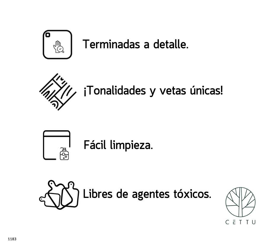 Ideales para picar, cortar y servir. Set de 4 tablas diseño Carbó.