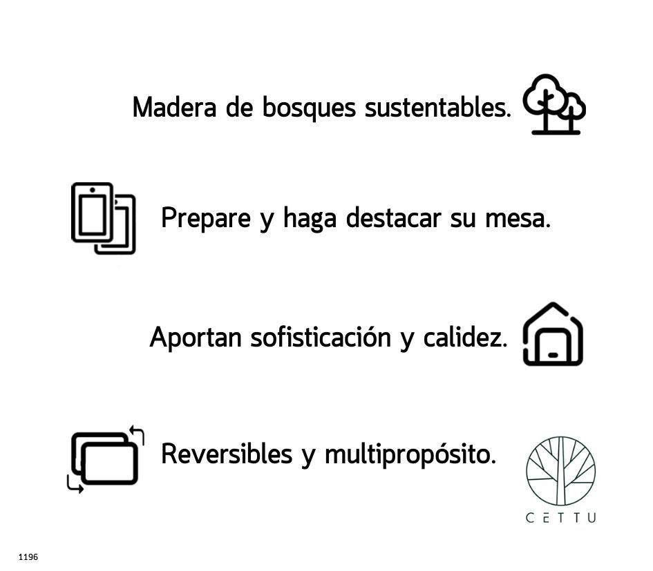 Set de 2 tablas Sakana. ¡Decoran y destacan su mesa!