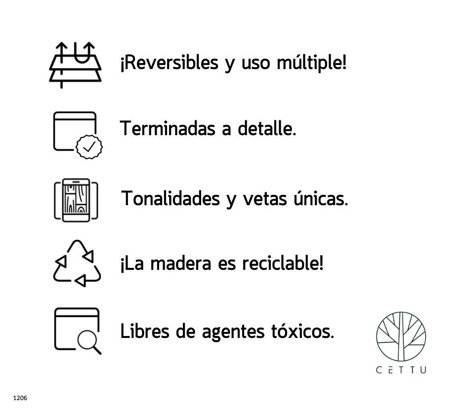 Set de 2 tablas Armería. ¡Cálidas y funcionales!